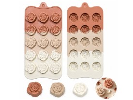 Molde silicona tricolor 15 bombones rosas